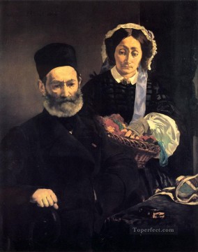  Manet Lienzo - M y Mme Auguste Manet Realismo Impresionismo Edouard Manet